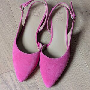 Naturalizer Banks Pointed Flat in Pink Suede 8.5W